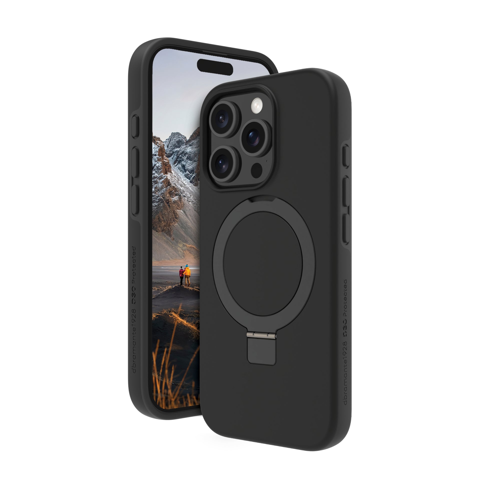 dbramante1928 Iceland Ultra D3O MS Kick Backcover – für Apple iPhone 16 Pro, D3O, schwarz, bis 4 m sturzsicher