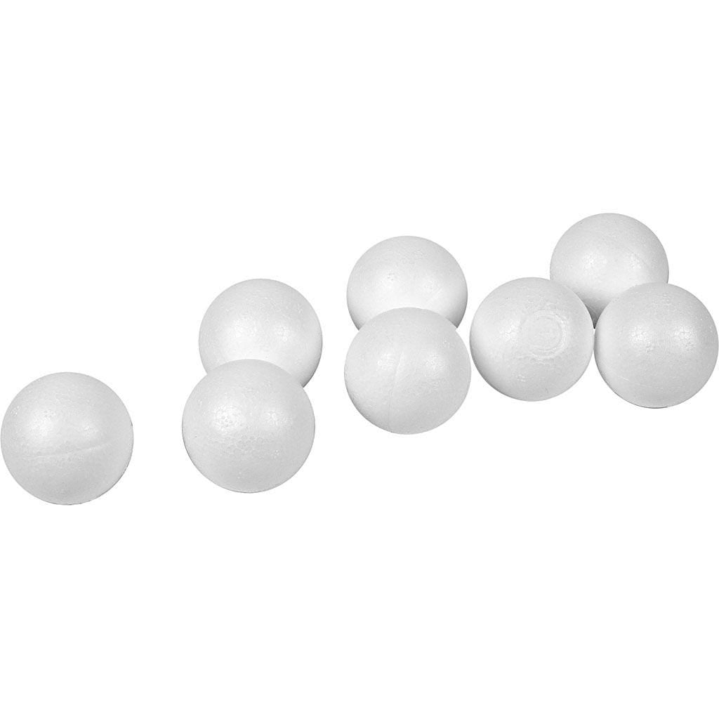 Creativ Company Styropor-Kugeln, Polystyrol, Weiss, Ø 4 cm, 100 Stk., 543022