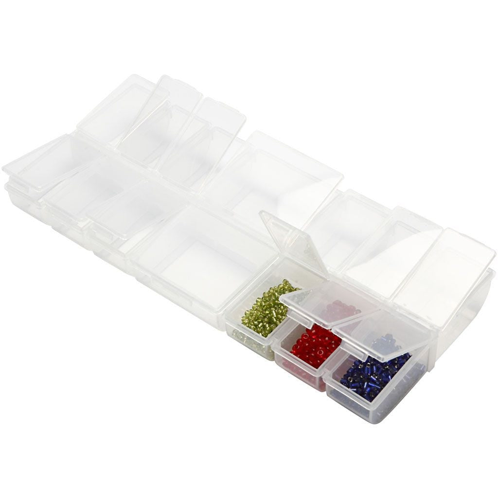 Creativ Company 13163 Aufbewahrungsbox (mit Deckel) – Kunststoff – Transparent – mit Verriegelung