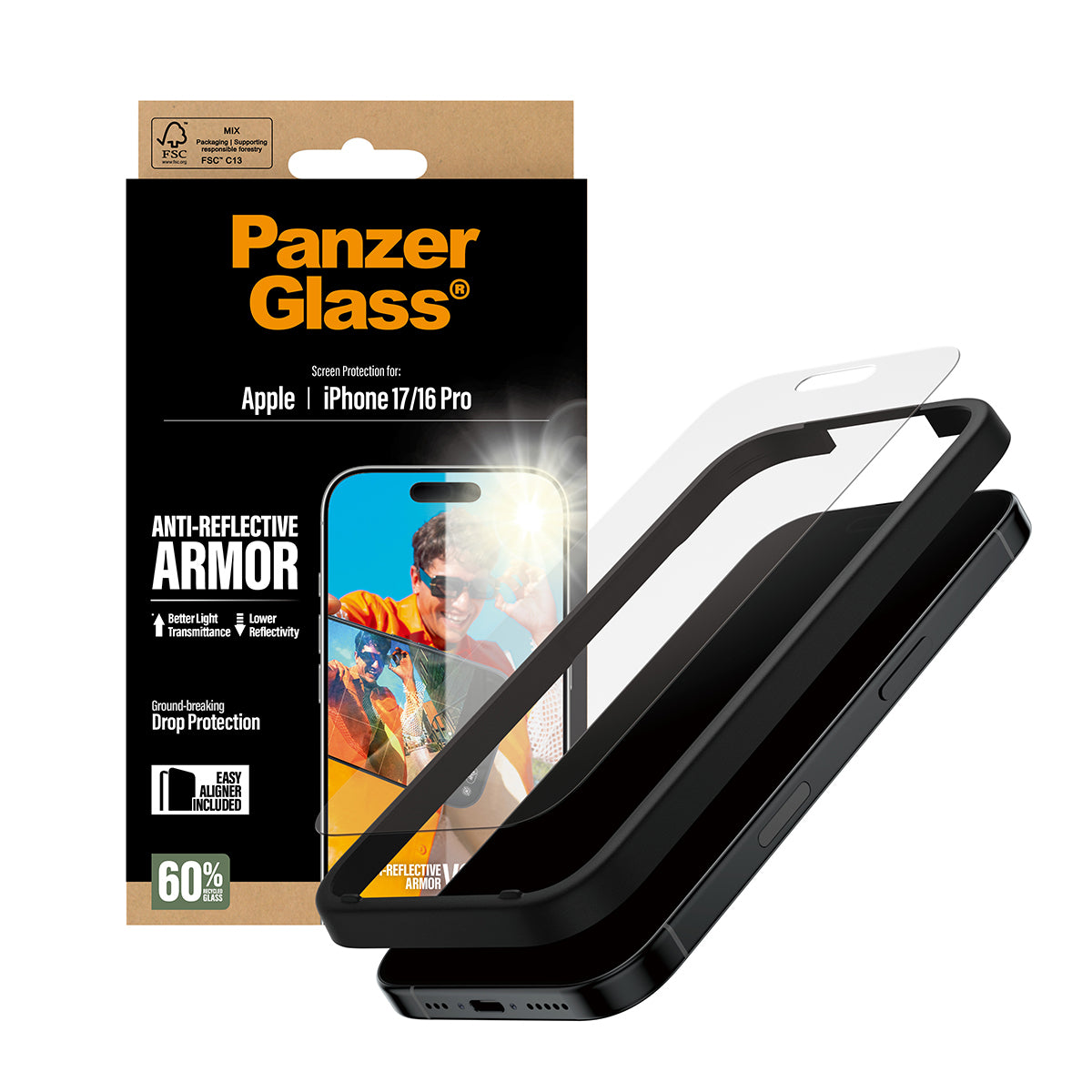 PanzerGlass Anti-Reflektierende Schutzfolie – für Apple iPhone 17