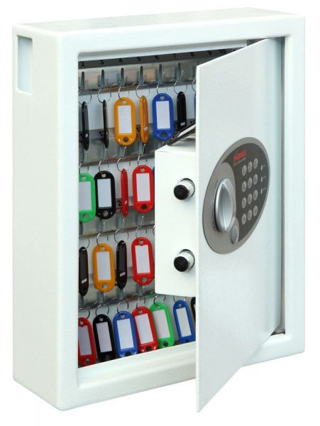 Phoenix Safe Co. Phoenix CYGNUS KS0032E MKII – Schlüsseltresor, Elektronikschloss, für 48 Schlüssel, 300 × 100 × 360 mm, Weiss