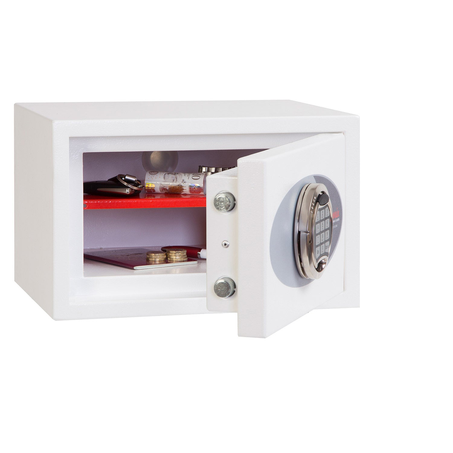 Phoenix Safe Co. Phoenix Tresor SS1181E – Elektronikschloss – 7 l – Bodenmontage – Einbruchschutzklasse S2 – Weiss