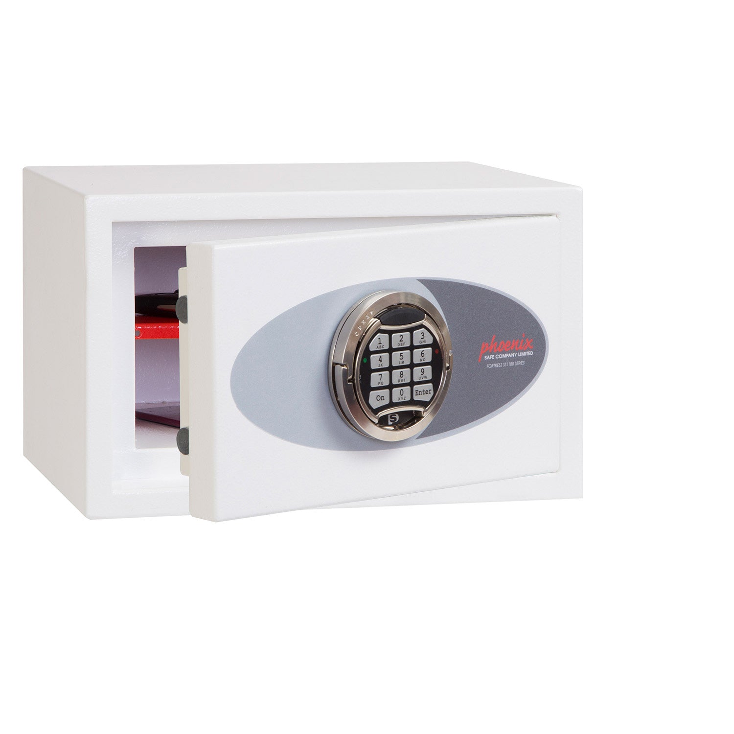 Phoenix Safe Co. Phoenix Tresor SS1181E – Elektronikschloss – 7 l – Bodenmontage – Einbruchschutzklasse S2 – Weiss