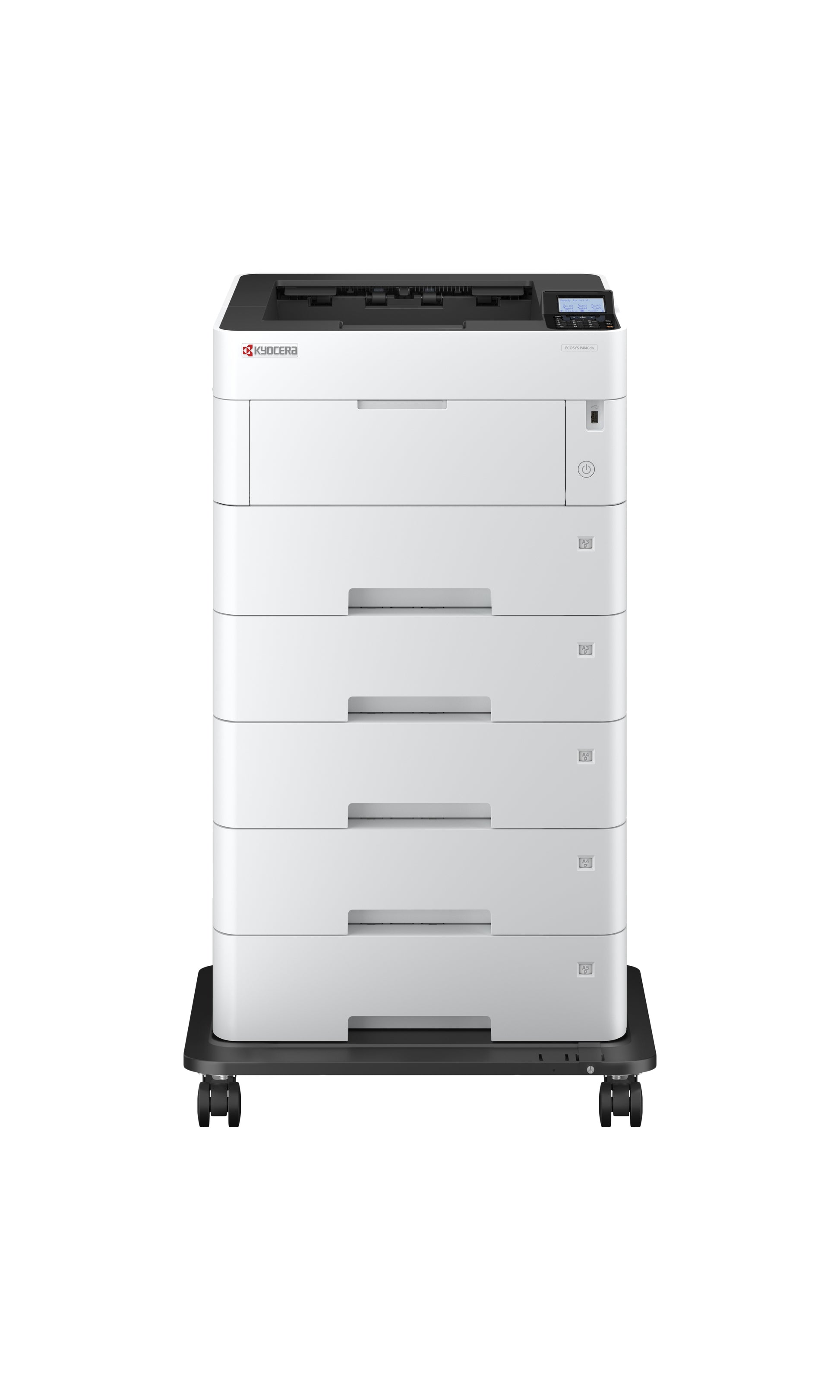 Kyocera ECOSYS P4140dn – A3, S/W, Duplex, 40 Seiten/Min., 1200 × 1200 dpi, LAN/USB, Papier: 500 Blatt