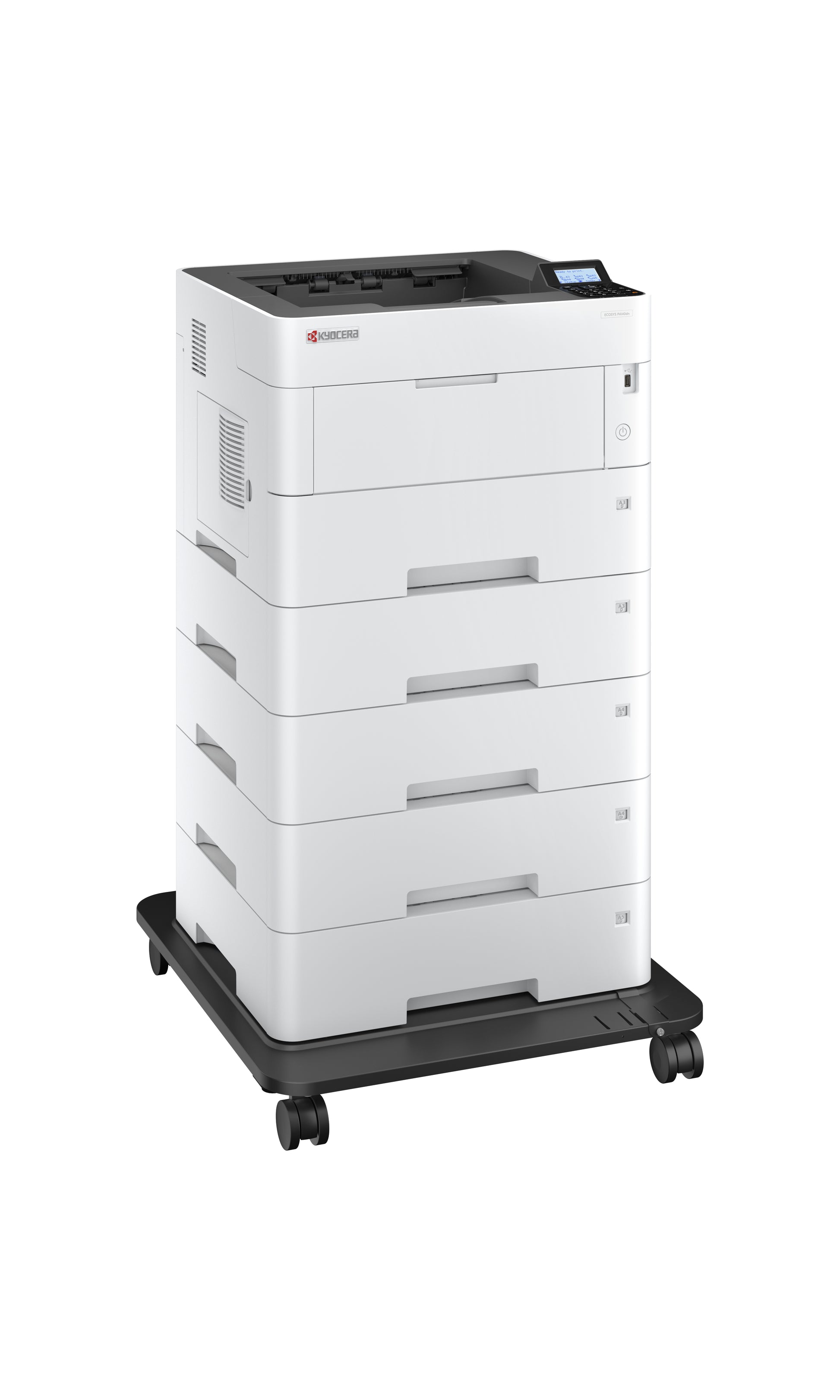 Kyocera ECOSYS P4140dn – A3, S/W, Duplex, 40 Seiten/Min., 1200 × 1200 dpi, LAN/USB, Papier: 500 Blatt