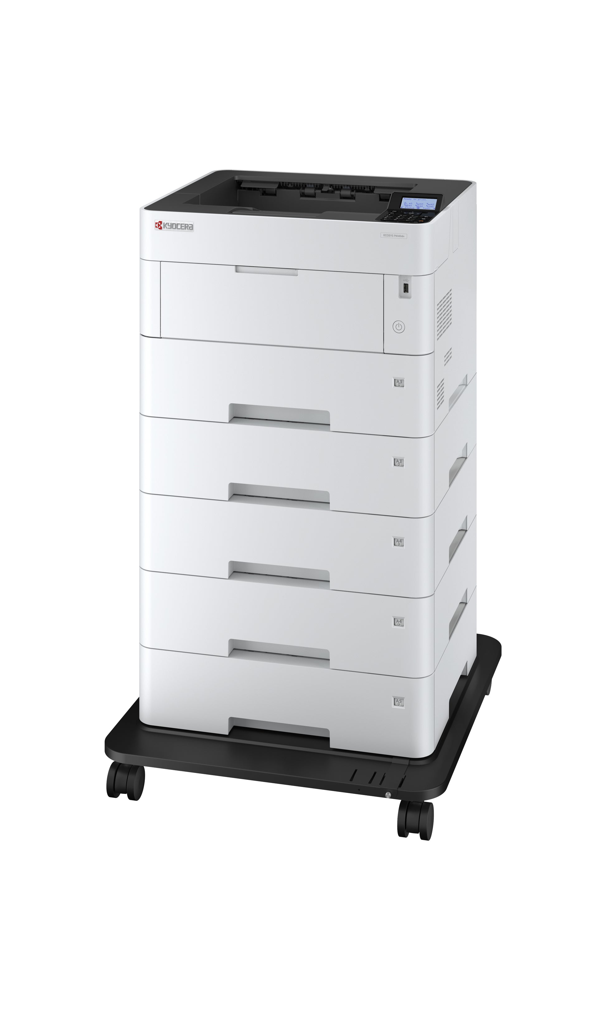 Kyocera ECOSYS P4140dn – A3, S/W, Duplex, 40 Seiten/Min., 1200 × 1200 dpi, LAN/USB, Papier: 500 Blatt