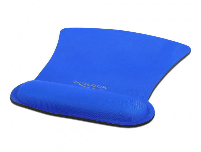DeLOCK Mauspad mit Handgelenkauflage – Textil – Blau – 207 × 255 mm