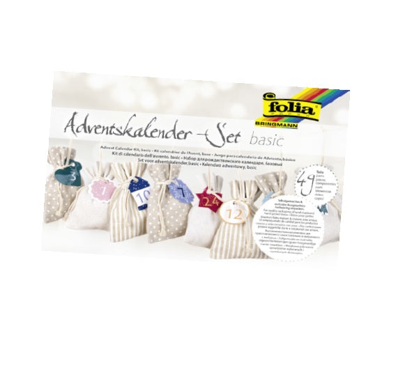 Folia Adventskalender-Set – 24 Beutel – 100 × 130 mm