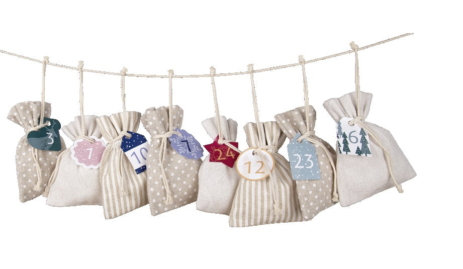 Folia Adventskalender-Set – 24 Beutel – 100 × 130 mm
