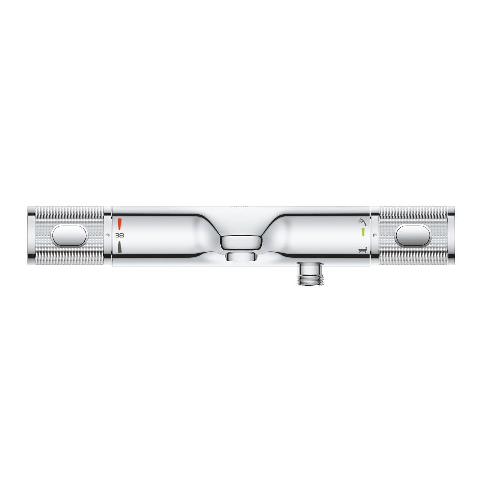 GROHE Precision Feel Wannenthermostat – Anschlussmass 3/4, Messing, Edelstahl, 5 l/min, 10 bar, für Badewanne