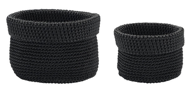Diaqua Aufbewahrungskorb – Polypropylen – Schwarz – 2er Set