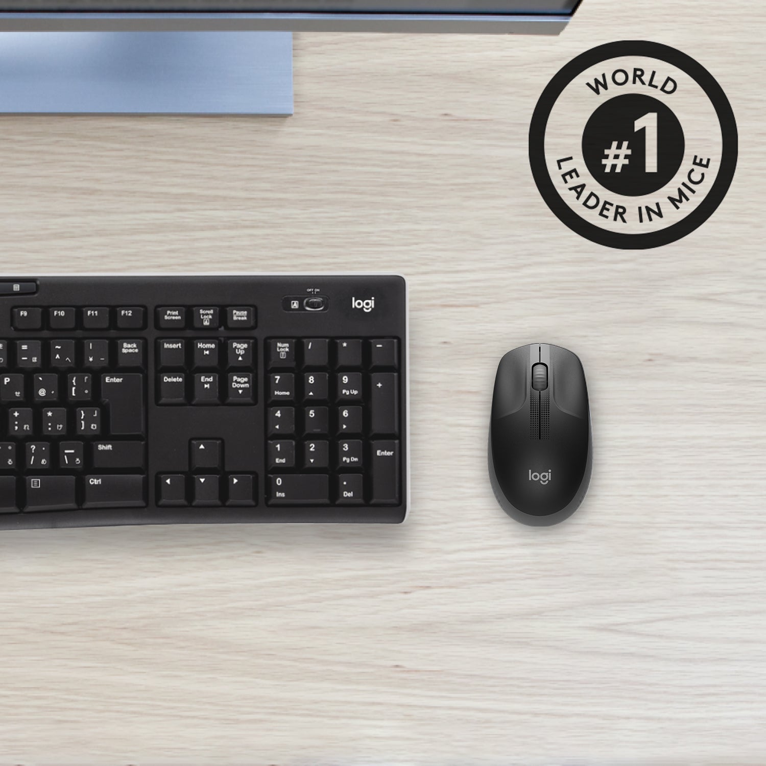 Logitech M190 Full-Size Maus – Kabellos, Anthrazit