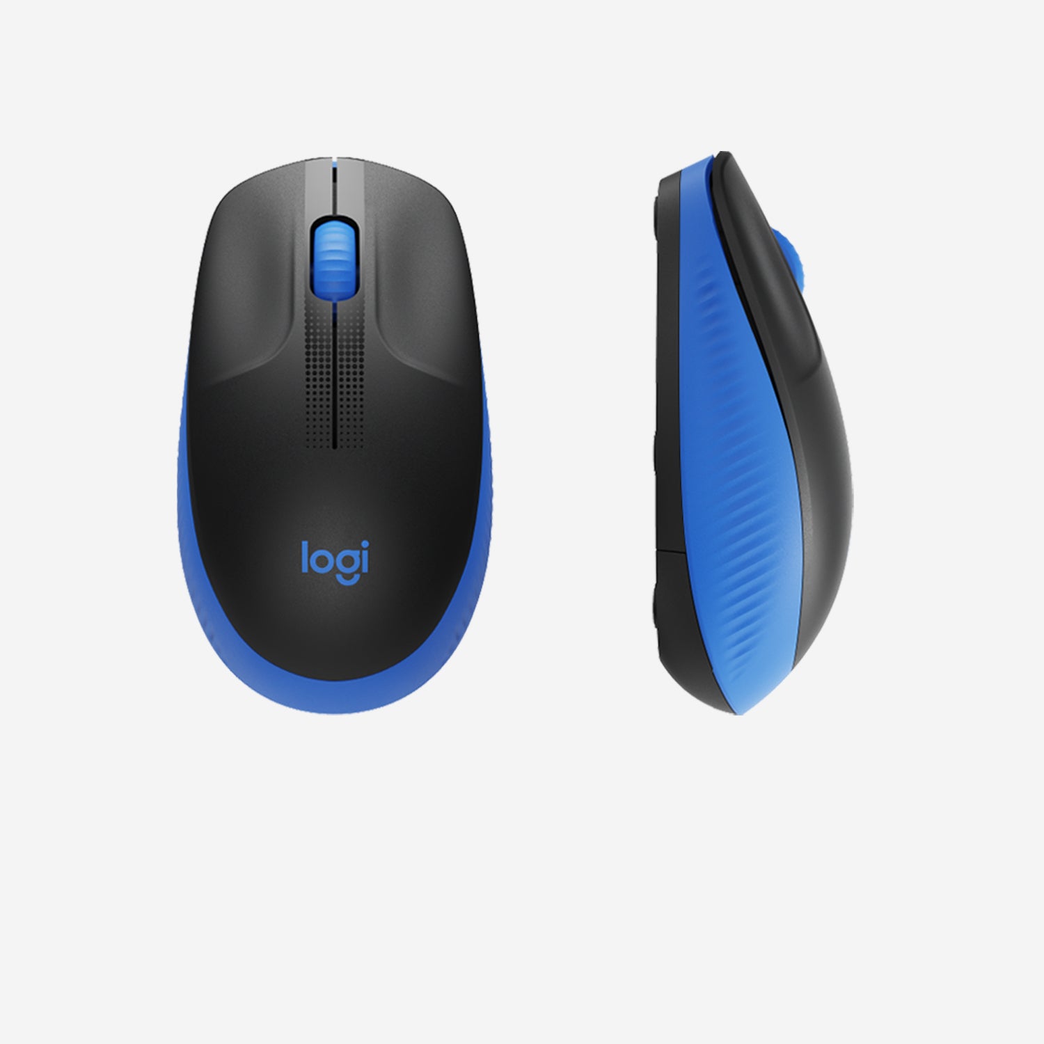 Logitech M190 Full-Size Maus – kabellos, blau