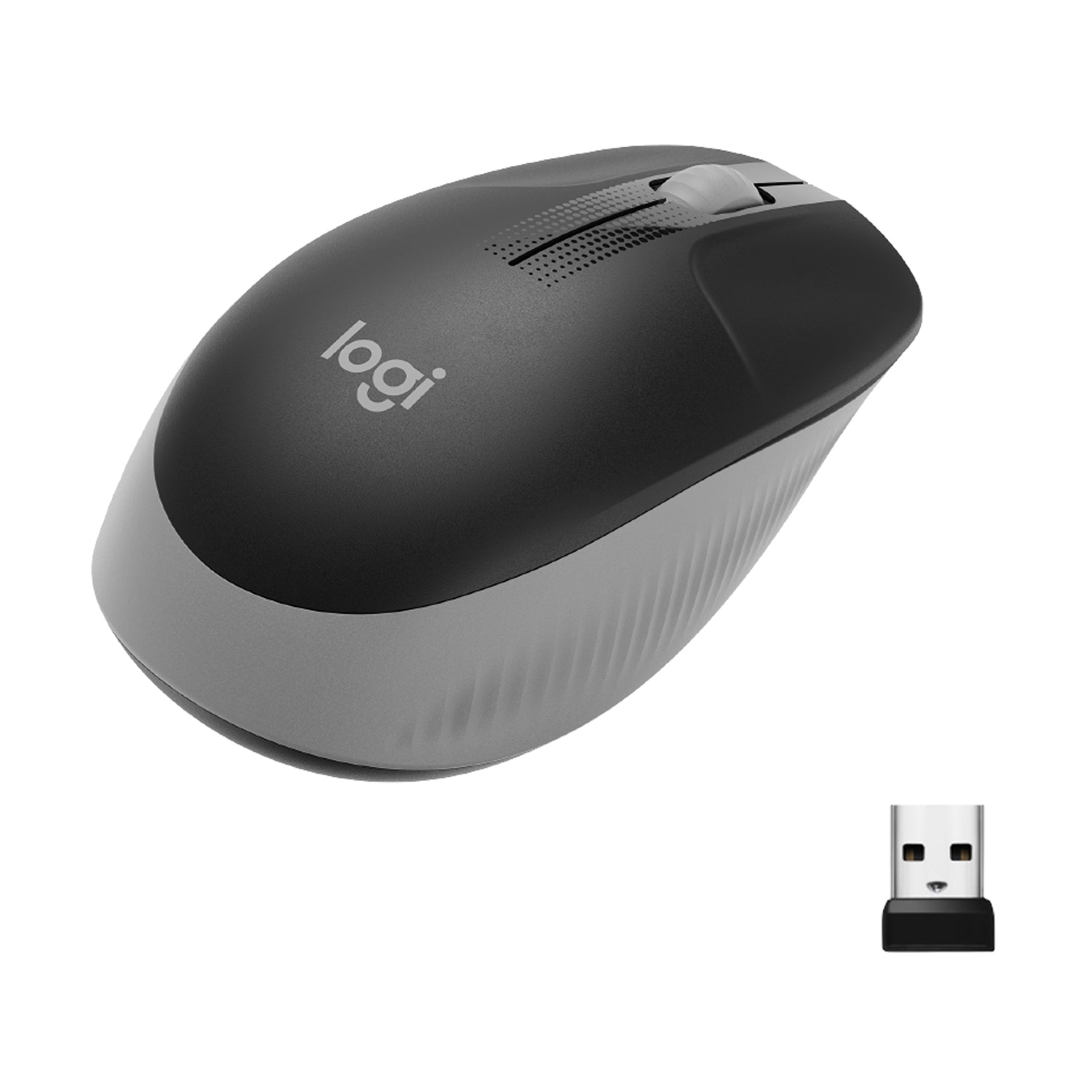 Logitech M190 Full-Size Maus – Kabellos, Grau