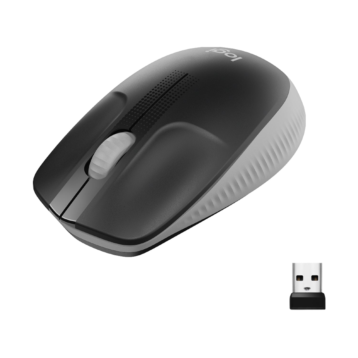 Logitech M190 Full-Size Maus – Kabellos, Grau