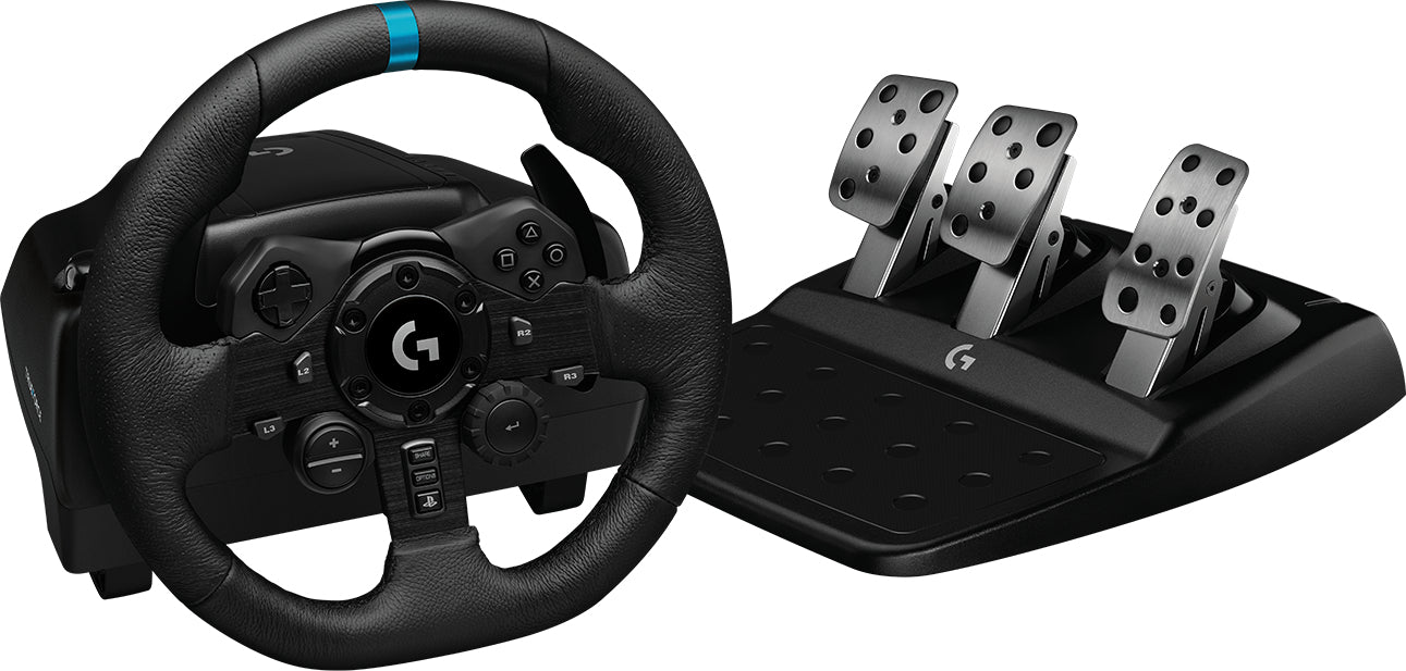 Logitech G G923 – Gamepad – USB (kabelgebunden), 900° Drehwinkel, für PC, PlayStation 4 & PlayStation 5