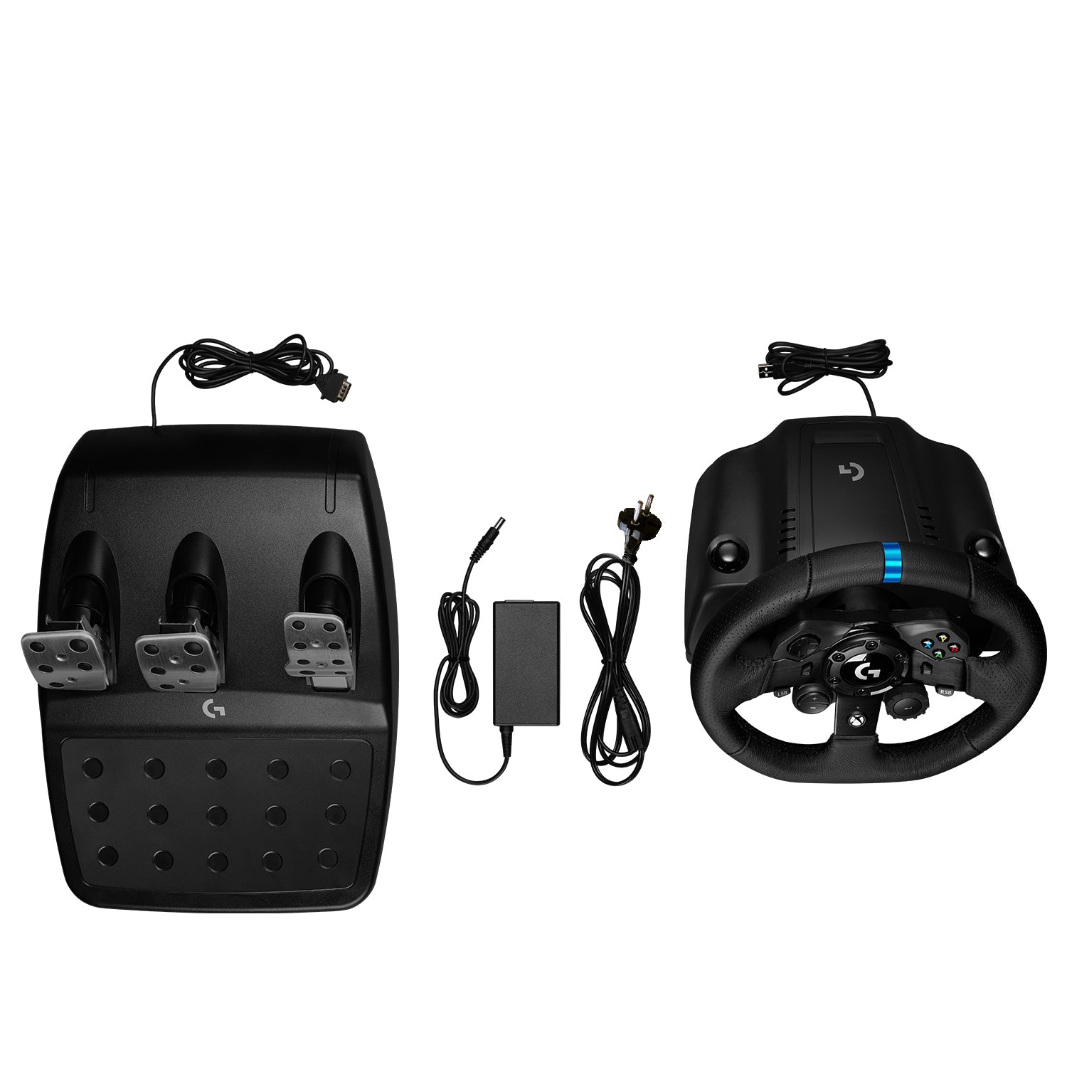Logitech G G923 – Lenkrad + Pedale – Kabelgebunden (USB‑A), Kraft‑Rückmeldung, 900° Drehwinkel, Schwarz