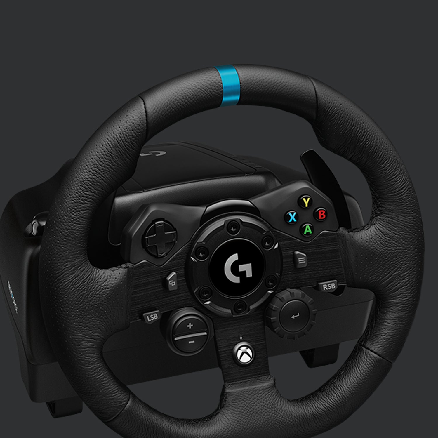 Logitech G G923 – Lenkrad + Pedale – Kabelgebunden (USB‑A), Kraft‑Rückmeldung, 900° Drehwinkel, Schwarz