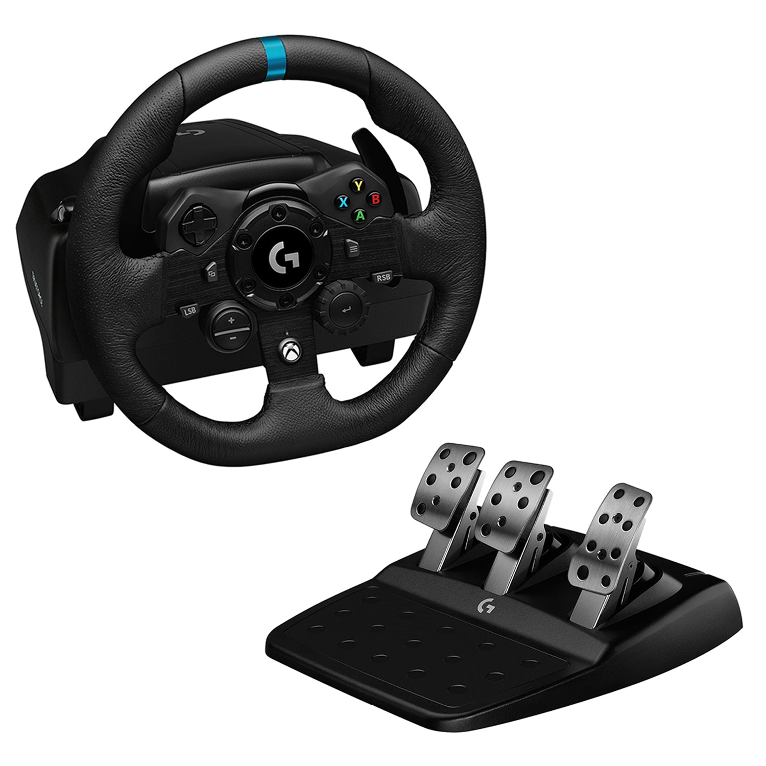 Logitech G G923 Racing Wheel & Pedale – Maus – Kabelgebunden (USB‑A), Schwarz