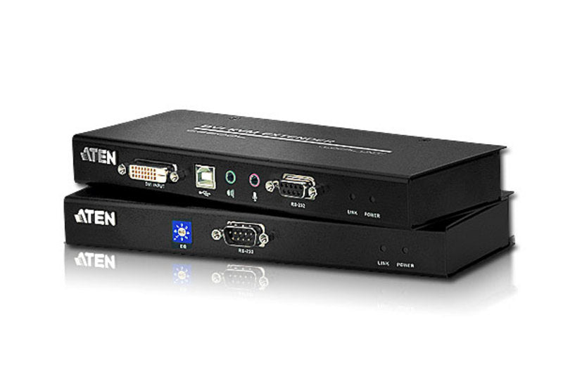 ATEN DVI-D KVM-Extender über Cat5e/6, bis 60 m, 1920 × 1200, Sender/Empfänger, RS-232