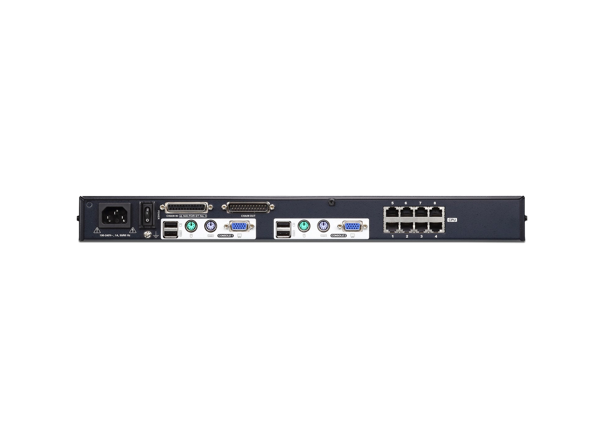 ATEN KH2508A – KVM-Switch, VGA/USB 2.0/RJ-45, 1600 × 1200, Rackeinbau, OSD