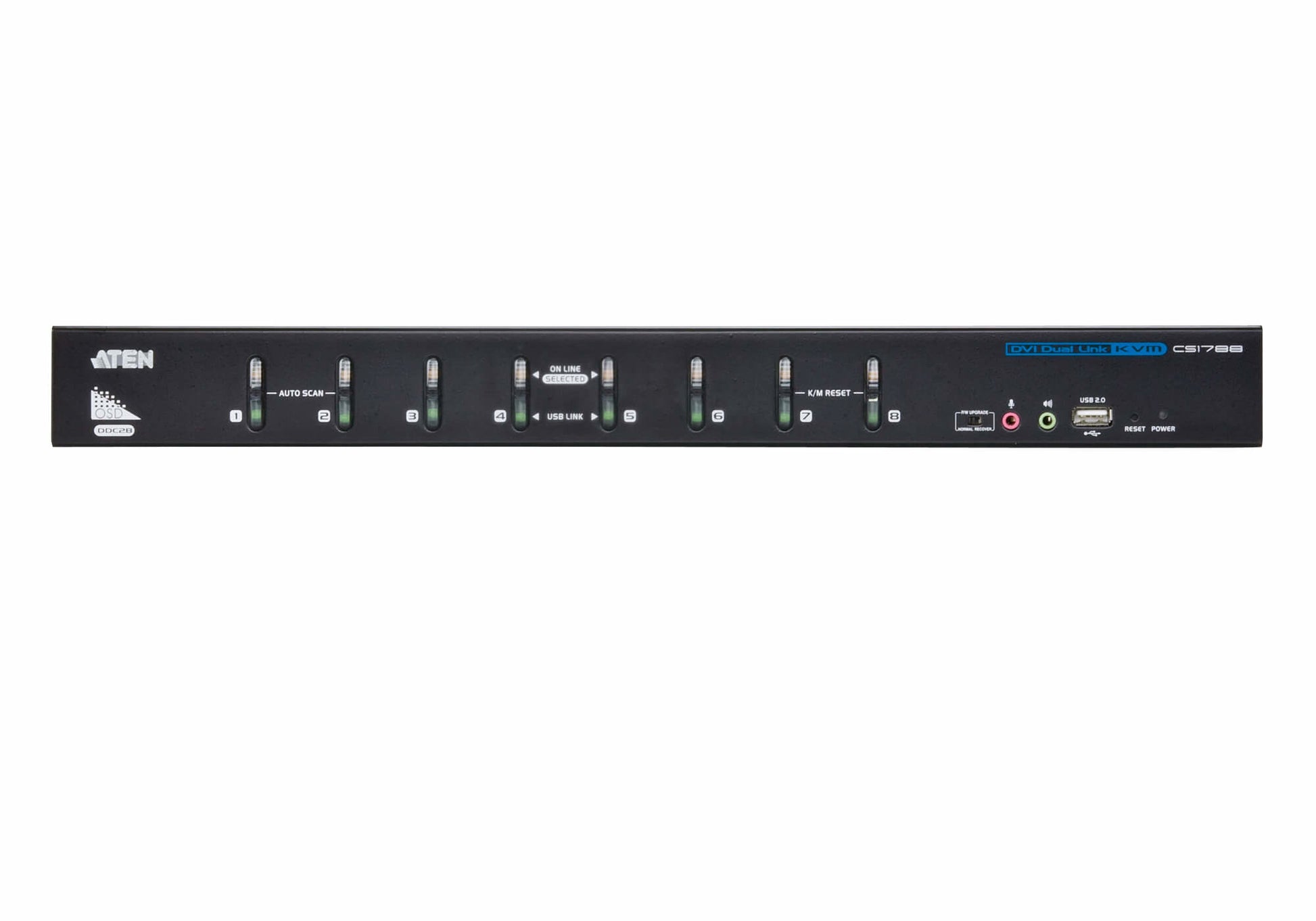 ATEN CS1788 – KVM-Switch – 8-Port, DVI-I – 2560 × 1600 @ 60 Hz, Audio, für Windows, Mac & Linux