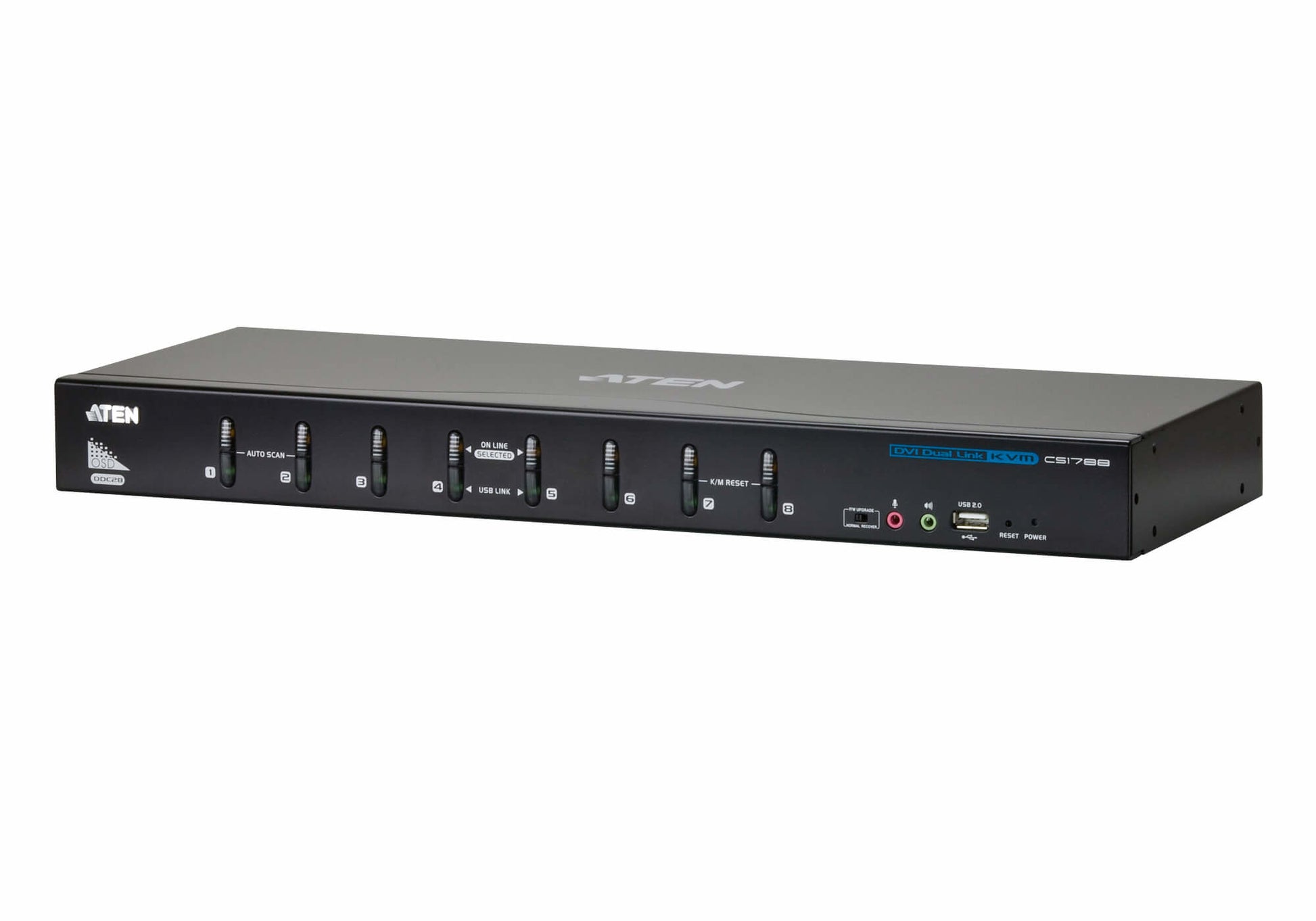 ATEN CS1788 – KVM-Switch – 8-Port, DVI-I – 2560 × 1600 @ 60 Hz, Audio, für Windows, Mac & Linux