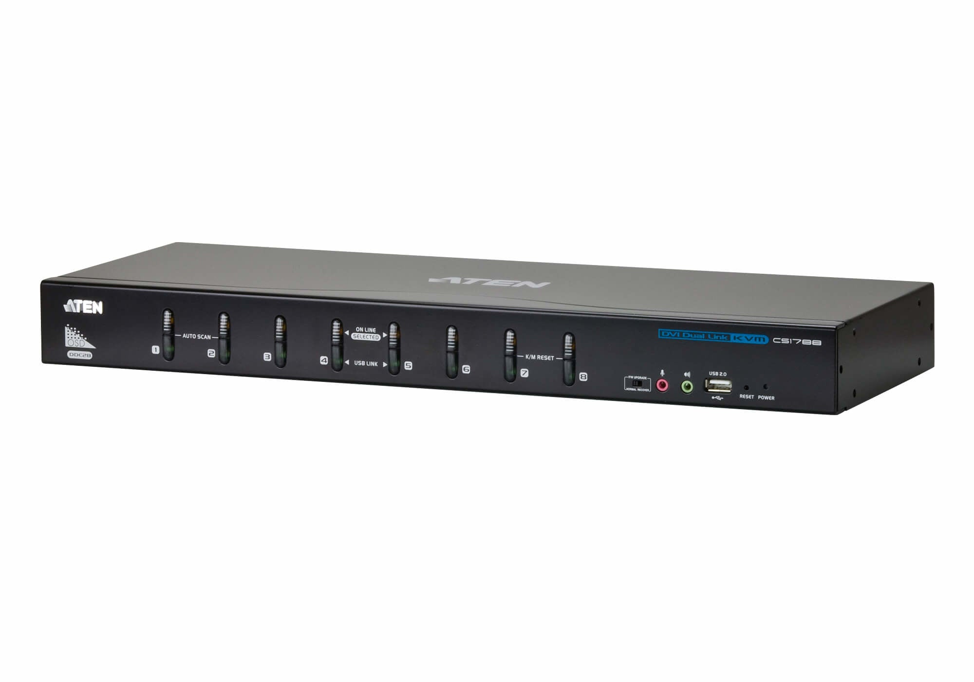 ATEN CS1788 – KVM-Switch – 8-Port, DVI-I – 2560 × 1600 @ 60 Hz, Audio, für Windows, Mac & Linux