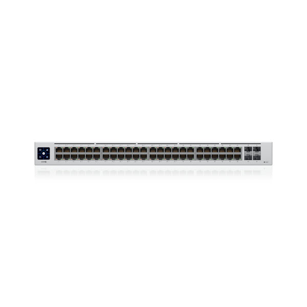 Ubiquiti USW-48-POE – Managed Switch – 48×GbE, 4×SFP, L2, PoE+ 195 W, 19" Rack, 1U