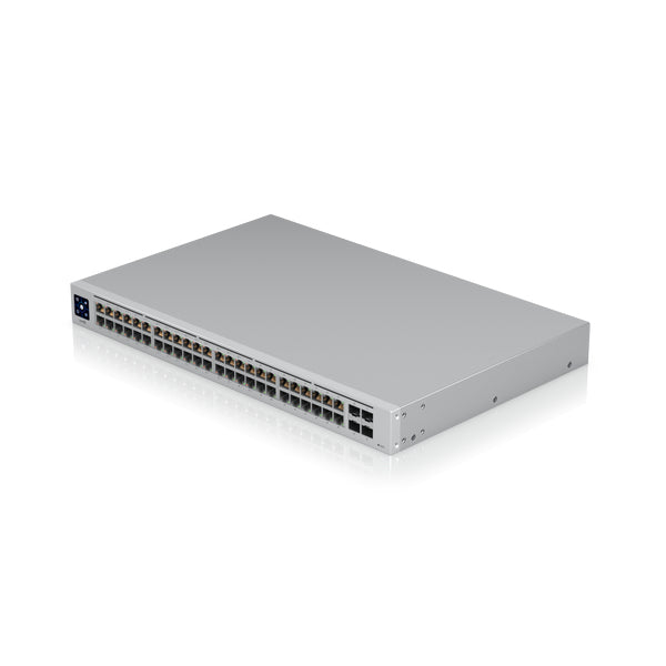 Ubiquiti USW-48-POE – Managed Switch – 48×GbE, 4×SFP, L2, PoE+ 195 W, 19" Rack, 1U
