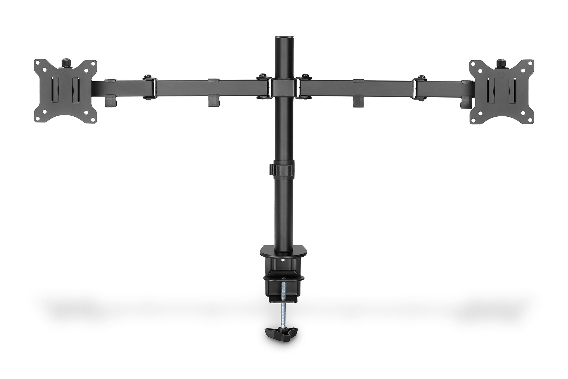 Digitus UNIVER – Tischhalterung, 2 Monitore, Tischklemme, bis 32", 8 kg, Schwarz