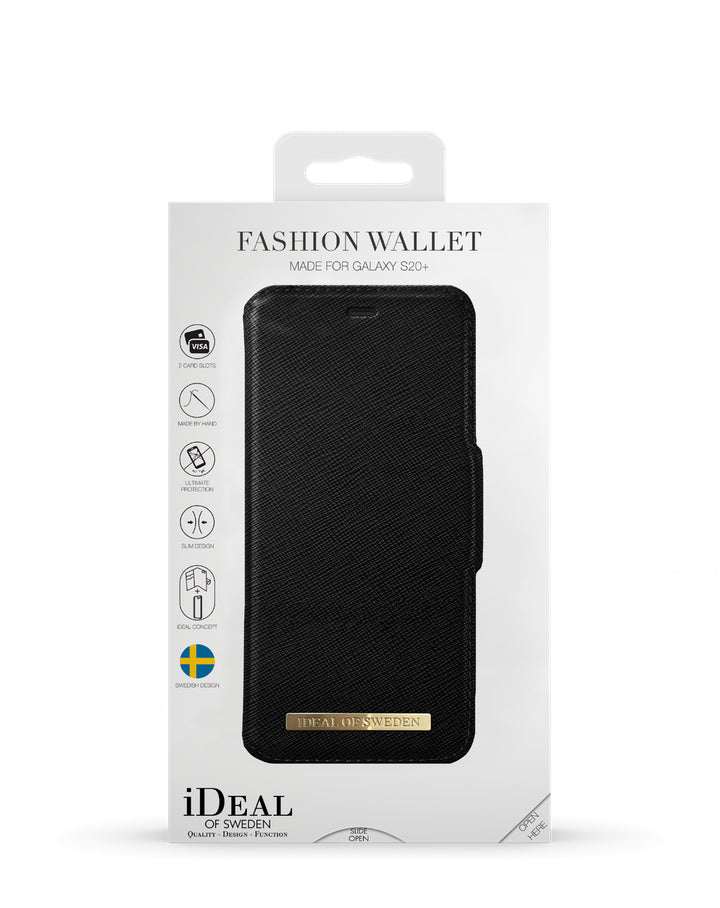 Ideal of Sweden – Booklet-Hülle – für Samsung Galaxy S20+ – Saffiano Schwarz – mit Kartenfach, Magnetverschluss
