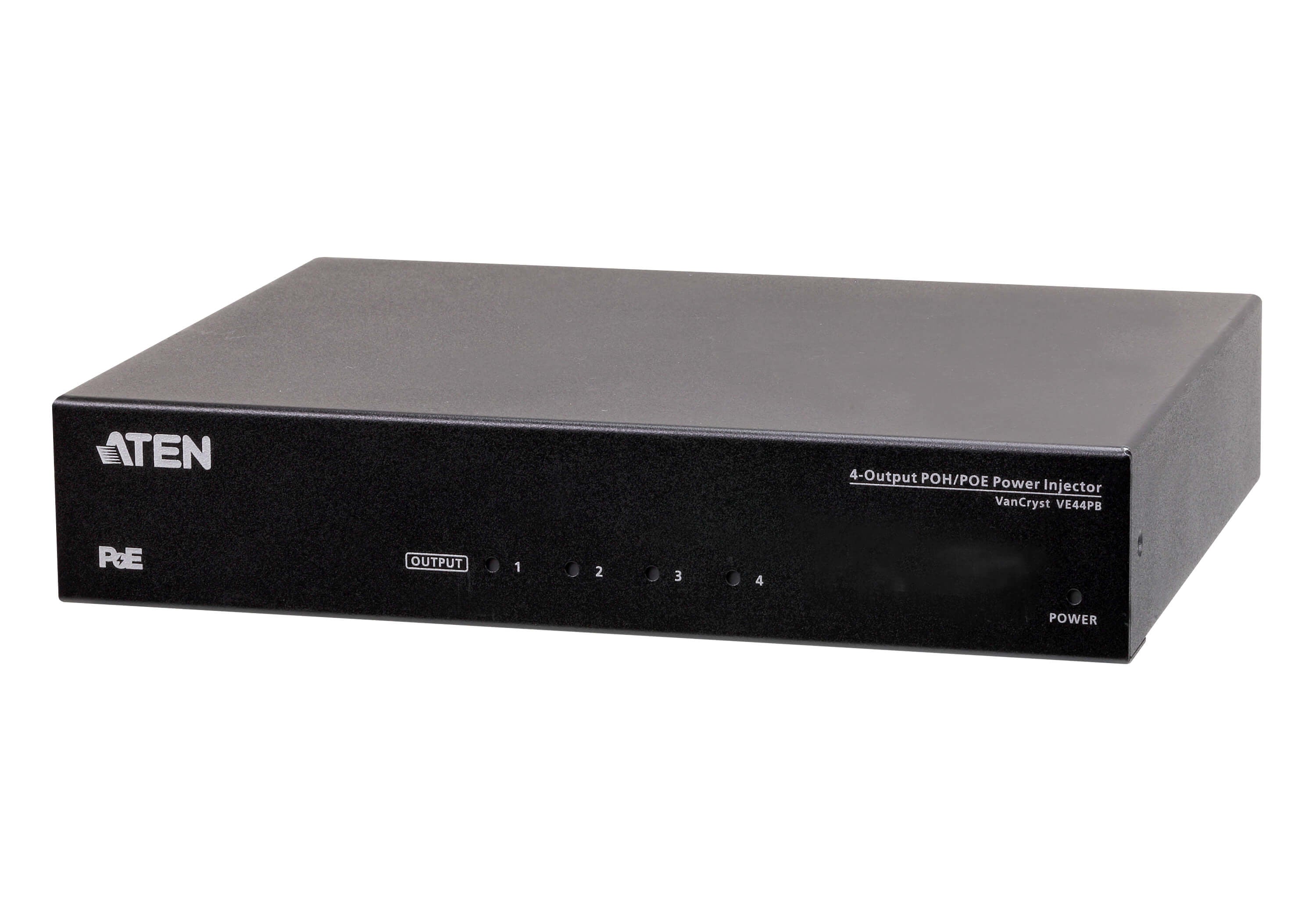 ATEN VE44PB – PoE-Injektor, HDBaseT, 4× PoE-Ports, PoH/PoE (IEEE 802.3af), für ATEN PoH/PoE-Geräte