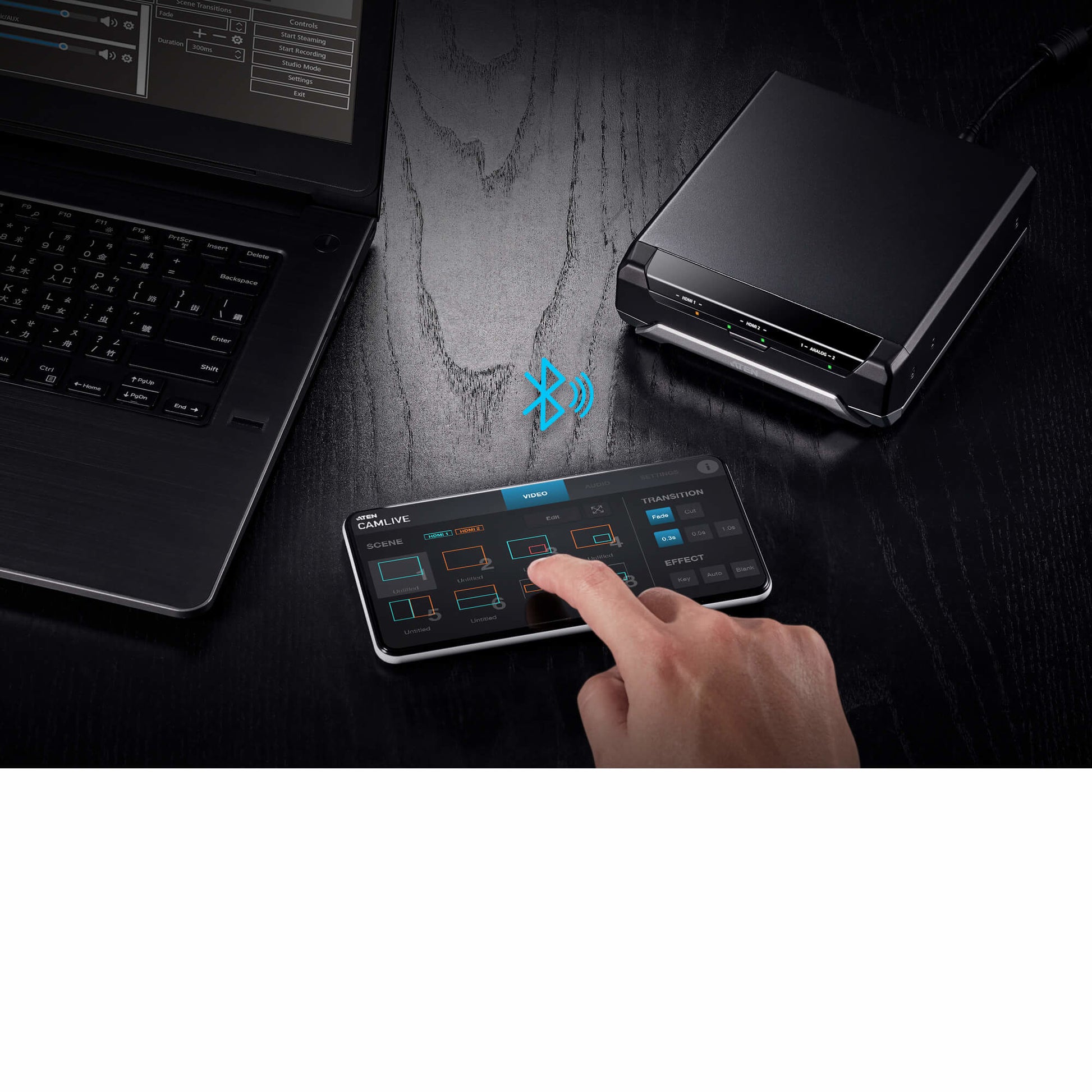 ATEN UC3022 CAMLIVE PRO – Capture-Adapter, 2× HDMI Ein/1× HDMI Aus, 4K@30 Hz, USB-C, für Windows/Mac/mobile