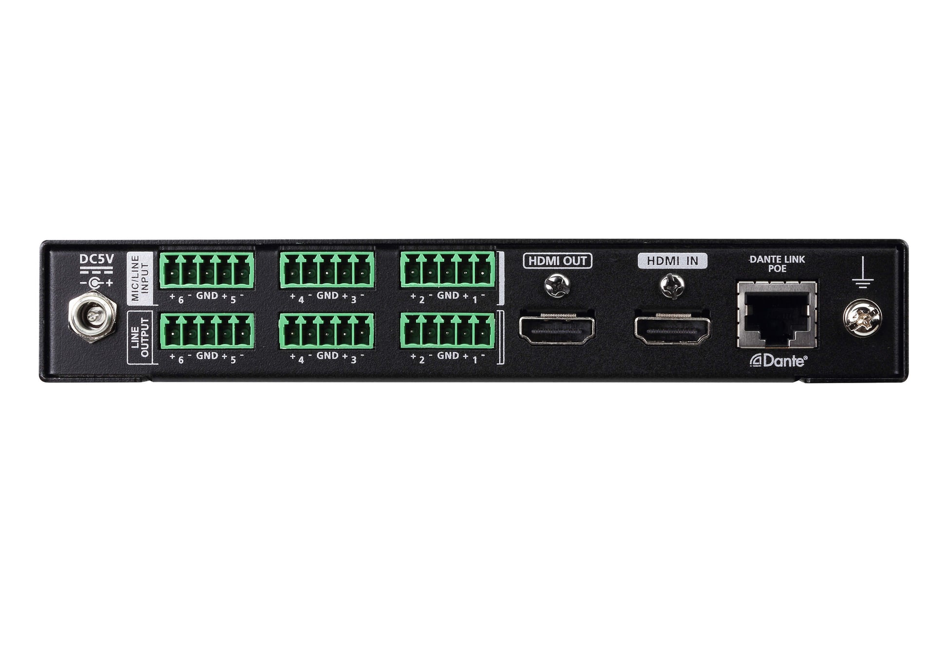 ATEN VE66DTH – 6×6 Dante-Audioschnittstelle, HDMI 2.0, 4K@60 Hz, PoE, HDCP 2.2