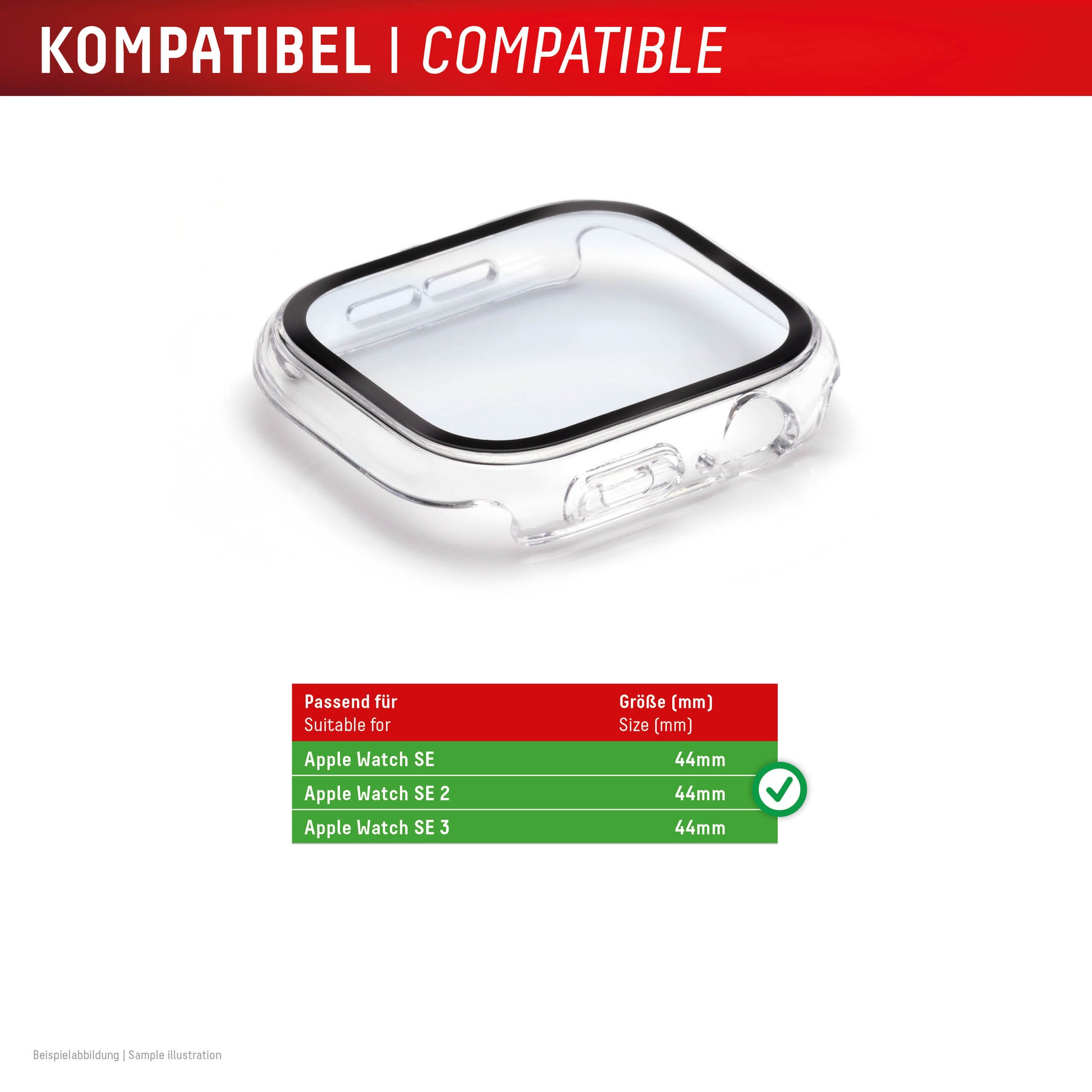 Displex Polycarbonat/Gehärtetes Glas Transparent, für Apple Watch SE (44 mm)