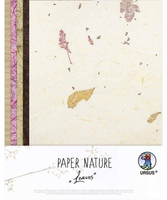 URSUS Designpapierblock – 23 × 33 cm, Herbstmotiv, Mehrfarbig, 35 g/m² – 10 Blatt