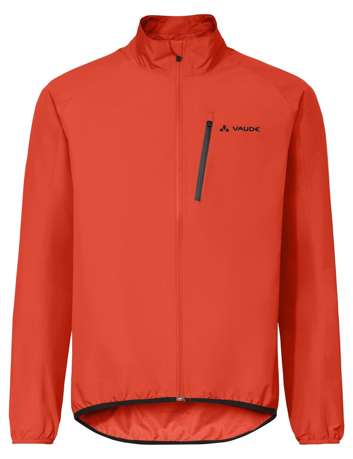 VAUDE Regenjacke Drop III – L – Neonrot, Polyester, PU-Membran, Wasserdicht, Winddicht, Reflektierend, Grüner Knopf