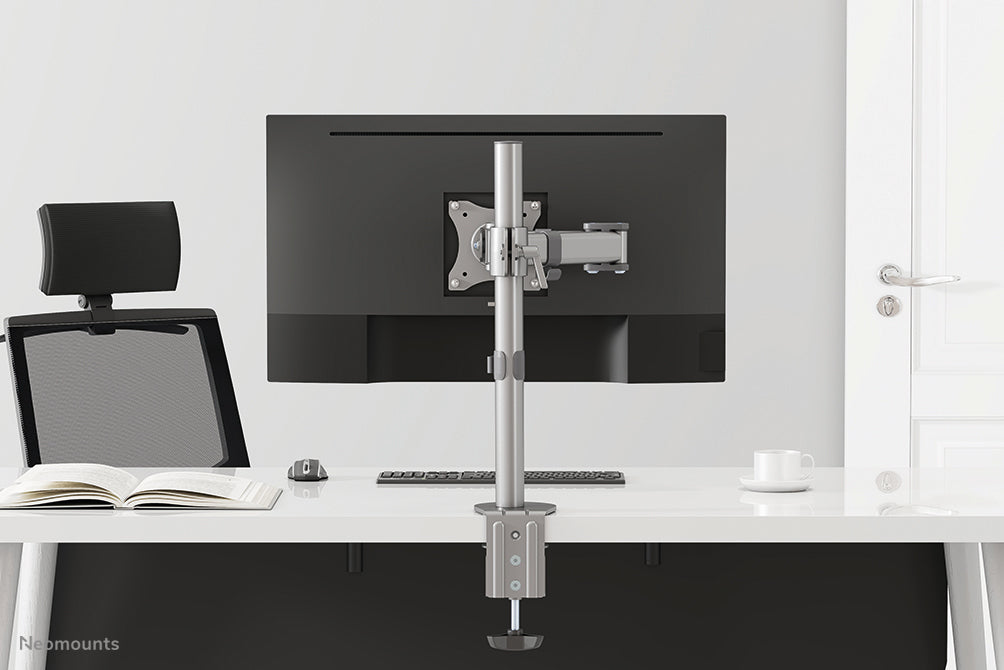 Neomounts NM-D135SILVER – Monitorarm Tischhalterung – Klemme/Durchführung – 1 Monitor – 10–30" – VESA 75×75/100