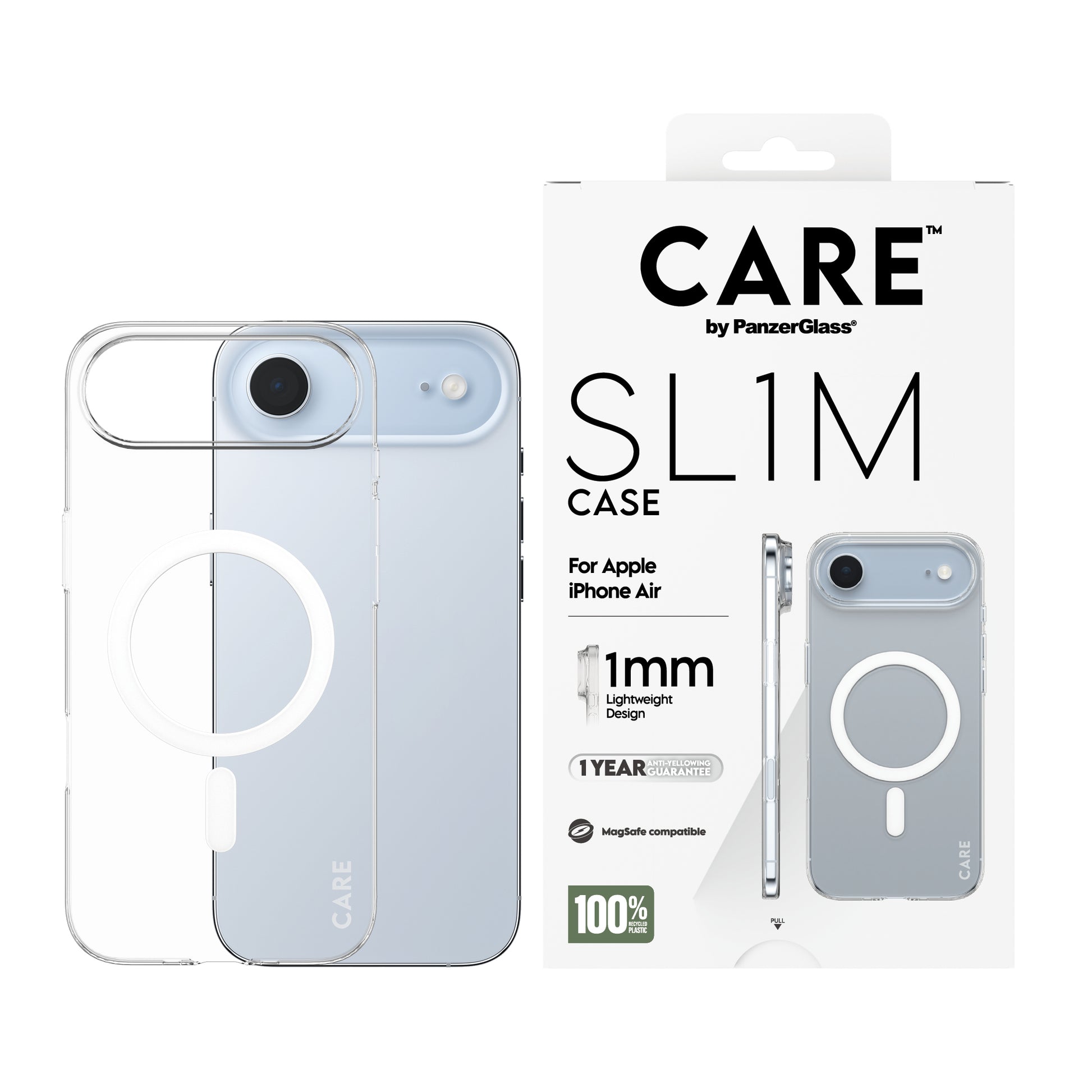 PanzerGlass Backcover – für Apple iPhone Air – transparent – PC, MagSafe-kompatibel