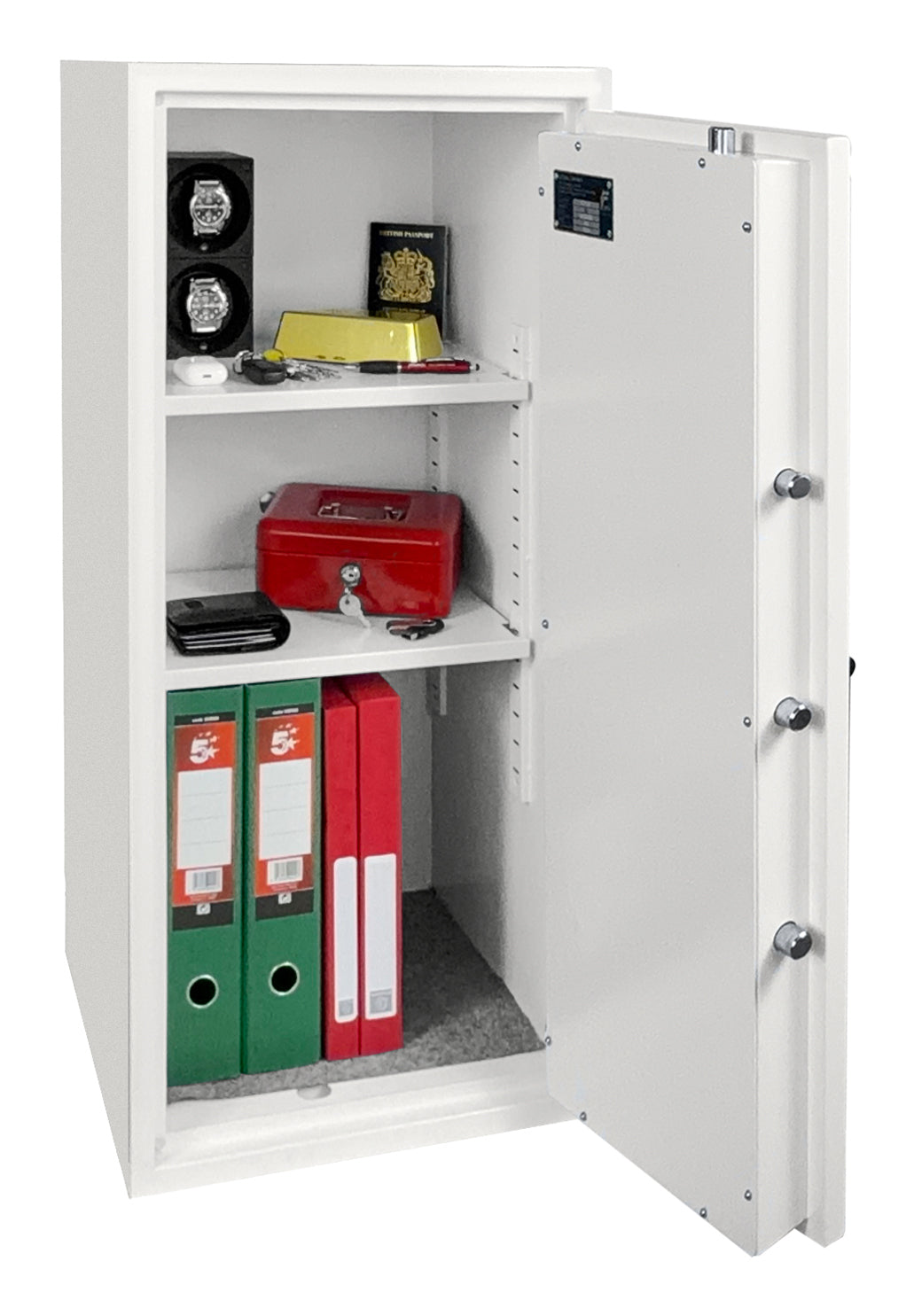 Phoenix Safe Co. Phoenix Tresor Fortress SS1455E – Elektronikschloss – 95 l – Bodenmontage – Weiss