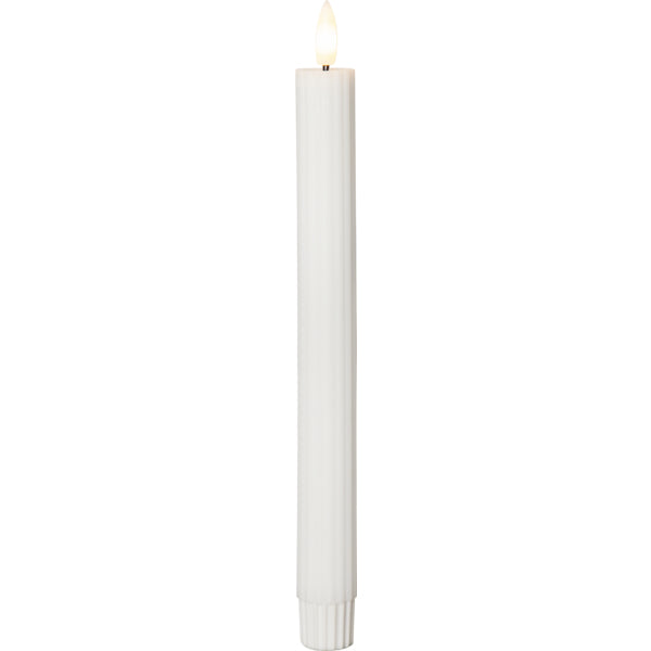 Star Trading LED-Teelicht – 2er Pack, Ø 2,1 × 25 cm, 0,01 W, Warmweiss, Timer, flackernd, Weiss