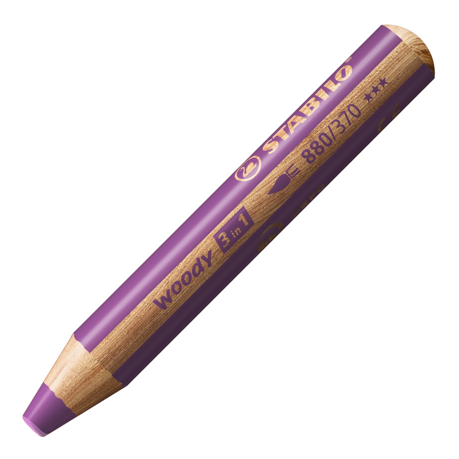 STABILO woody 3 in 1 – violett, rund, Ø 10 mm