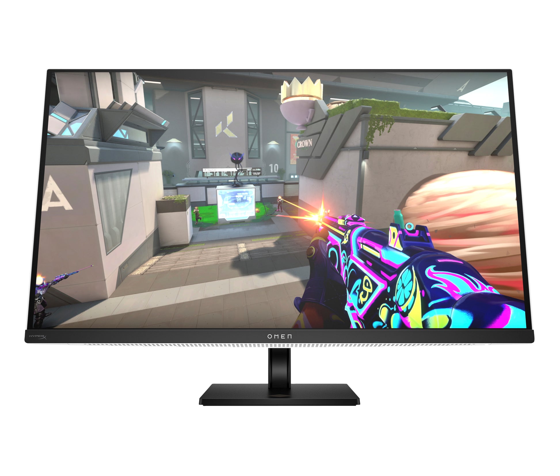 HP OMEN Transcend 32 – Monitor, 31,5", OLED, 240 Hz, 250 cd/m², KVM, USB-C, VESA 100 × 100, Weiss
