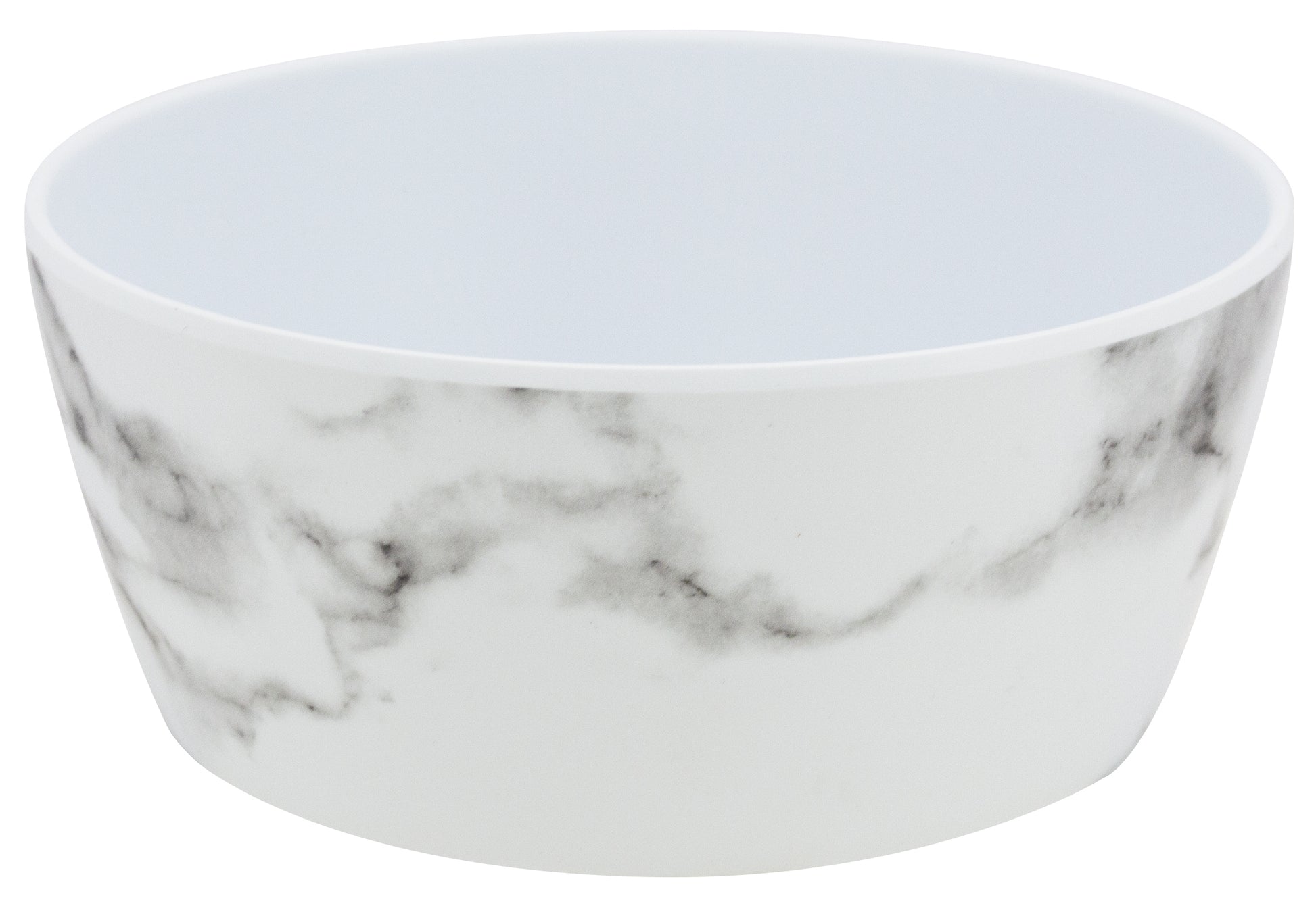 Eurotrail Geschirrset Marble ETKW2071 – 16-teiliges Set, Ø 27 cm, Melamin, Weiss