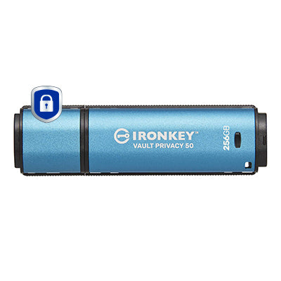 Kingston Technology Kingston IronKey Vault Privacy 50 USB-Stick – 256 GB, AES-256, FIPS 197