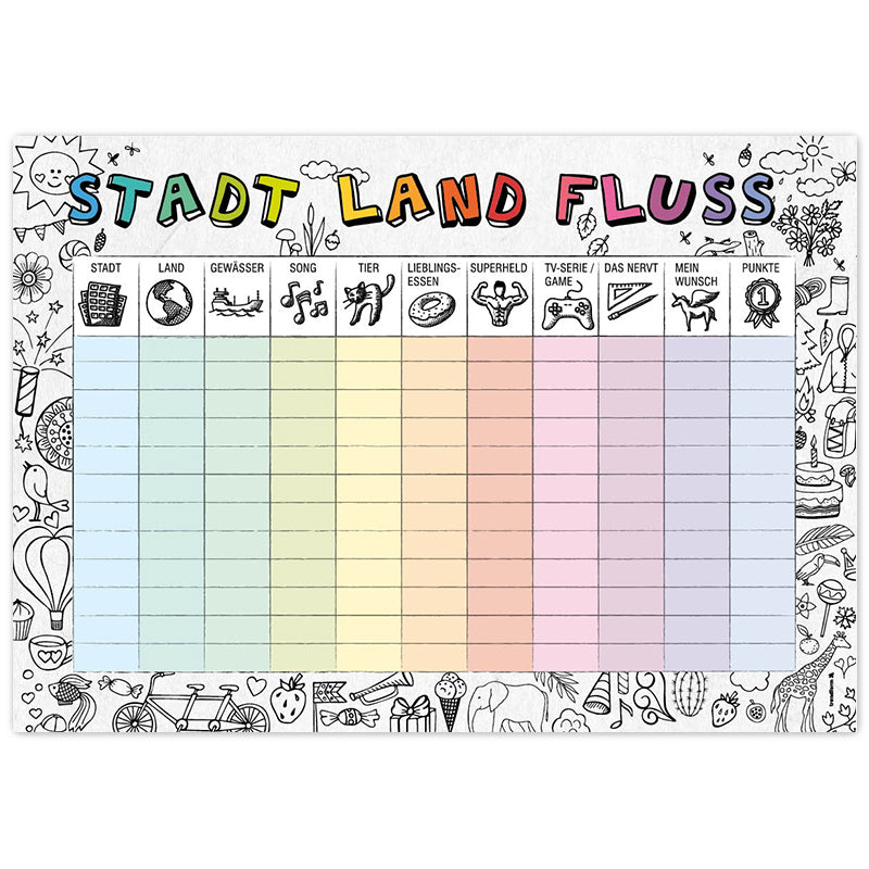 Trendform Tischset – Papier, Motiv Spielsachen, 42 × 29,7 cm
