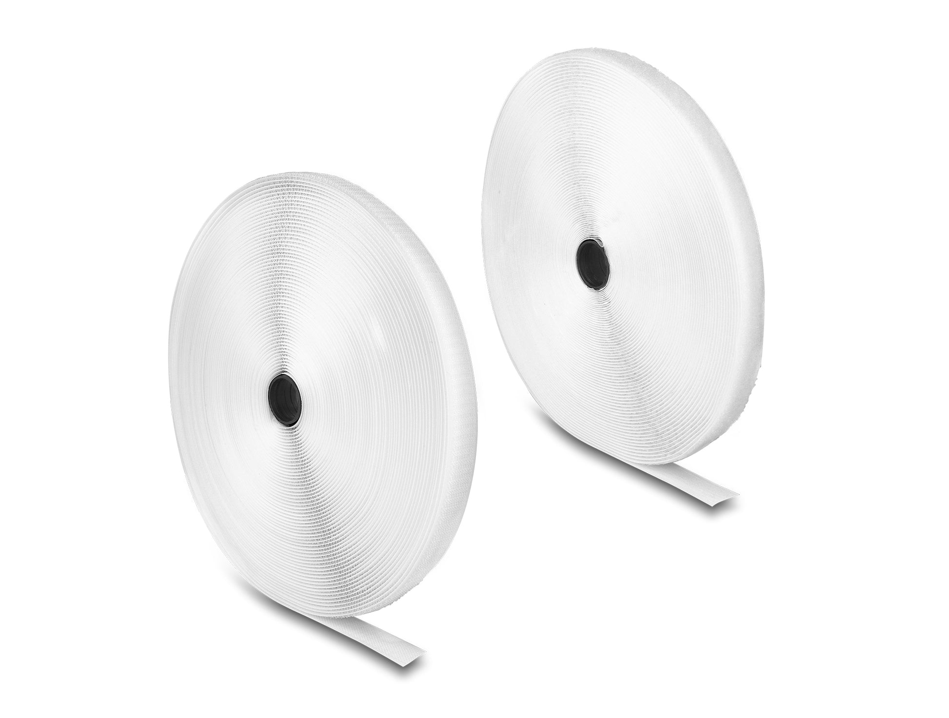 DeLOCK Klettband, 20 mm × 25 m – weiss