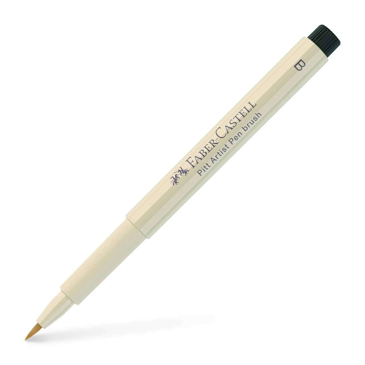 Faber-Castell Pitt Artist Pen Pinselstift – Pinselspitze, 2,5 mm, pigmentiert, wasserfest, hellgrau