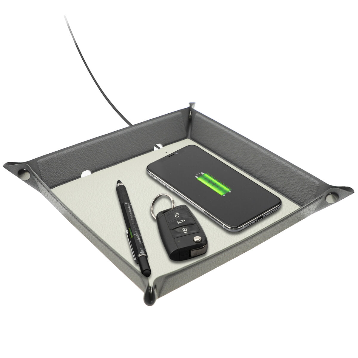 4smarts Smarttray Ladestation (EU) – 20 W, 2× USB-C + 1× USB-A, Qi, faltbar – für Smartphones